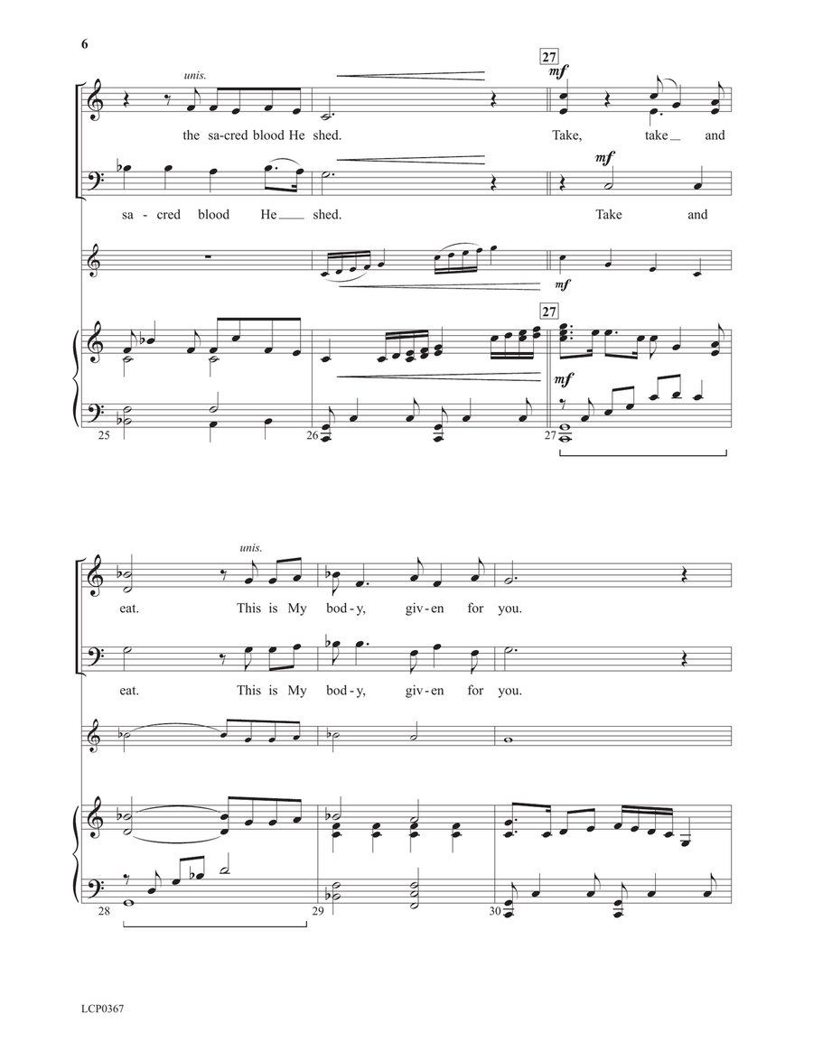 Christ Invites Us to His Table 3-Part scores gallery preview page 6