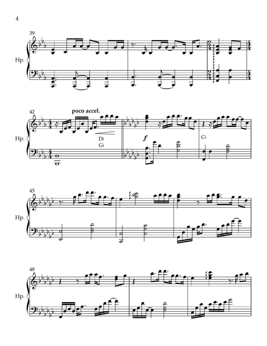 Waiting On A Wish Pedal Harp scores gallery preview page 4