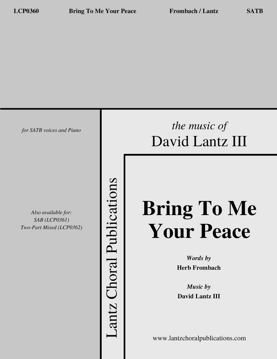 Bring to Me Your Peace 4-Part scores gallery preview page 1
