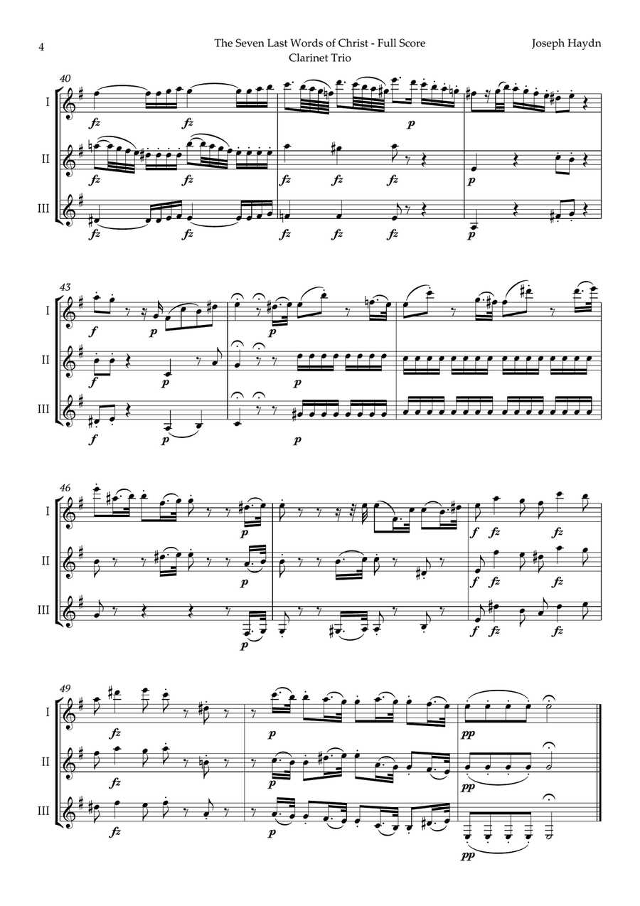 5 Easter Songs for Clarinet Trio plus one Bonus Clarinet Trio scores gallery preview page 5
