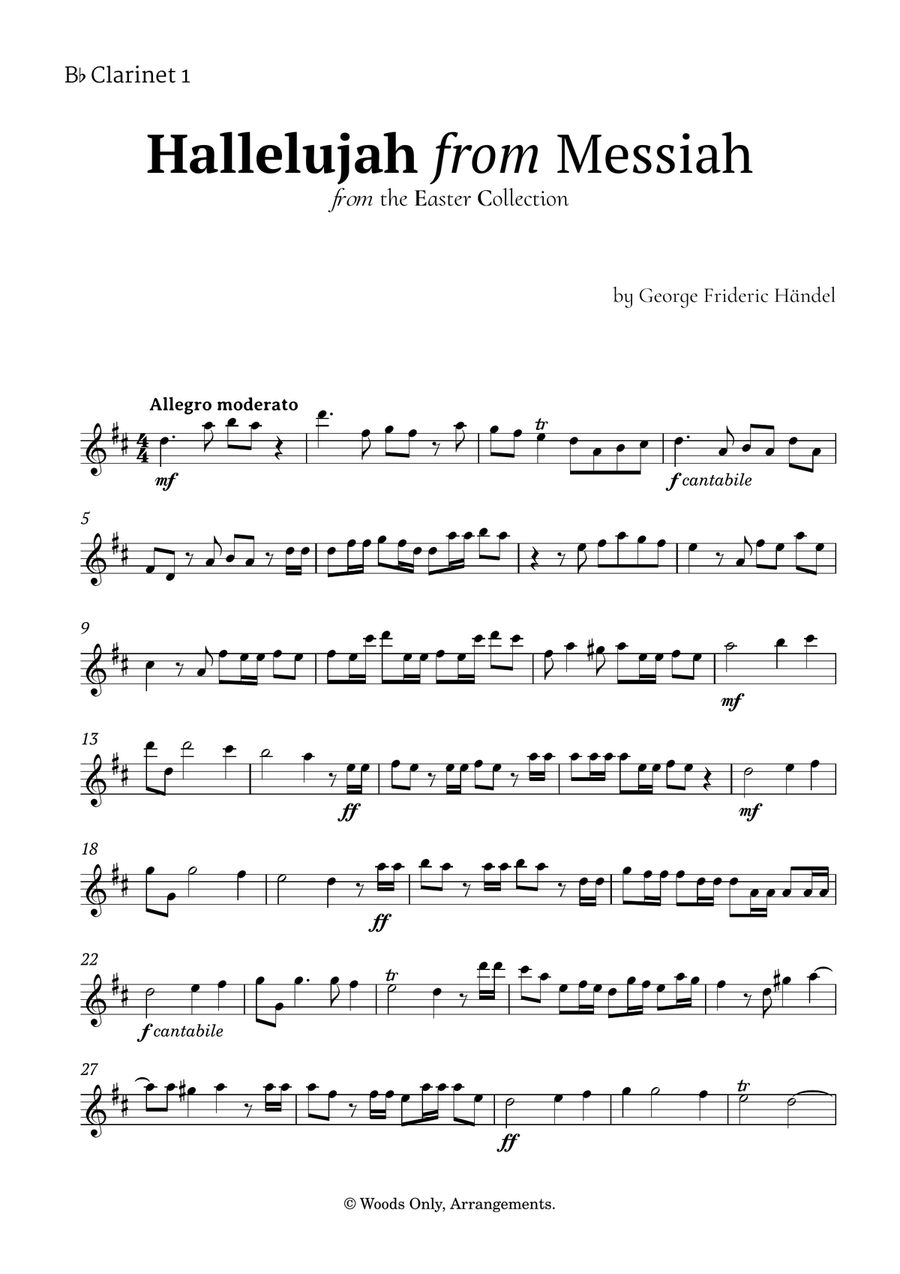 Hallelujah by Friedrich Händel for Clarinet Trio Clarinet Trio scores gallery preview page 4