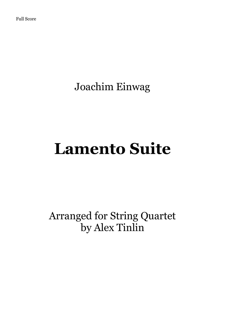 Lamento Suite Lamento Suite String Quartet scores gallery preview page 1