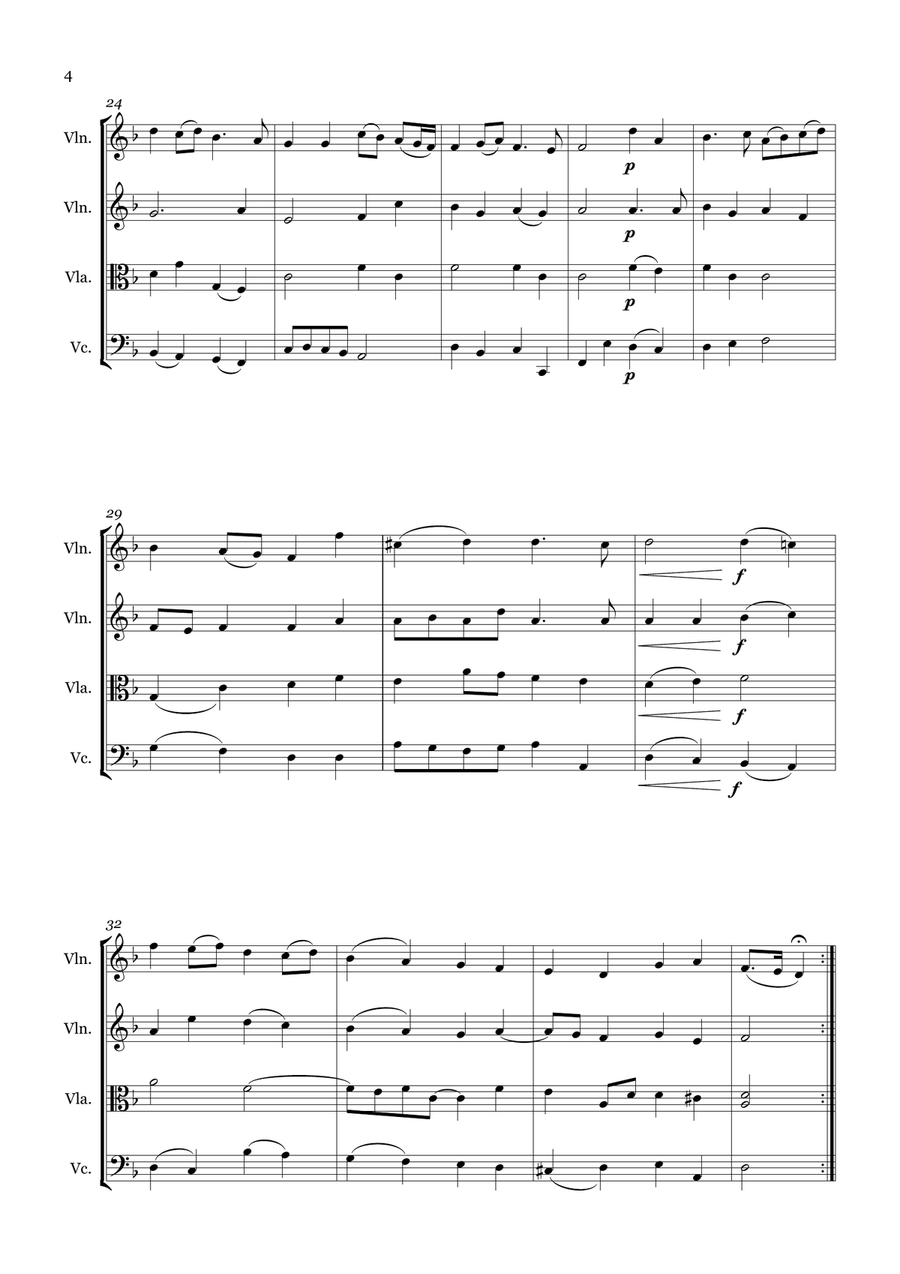Lamento Suite Lamento Suite String Quartet scores gallery preview page 4