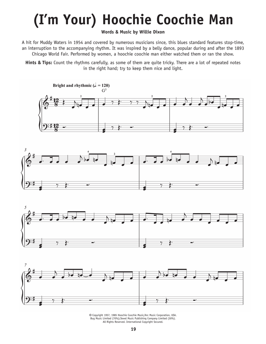 I'm Your Hoochie Coochie Man Easy Piano scores gallery preview page 1