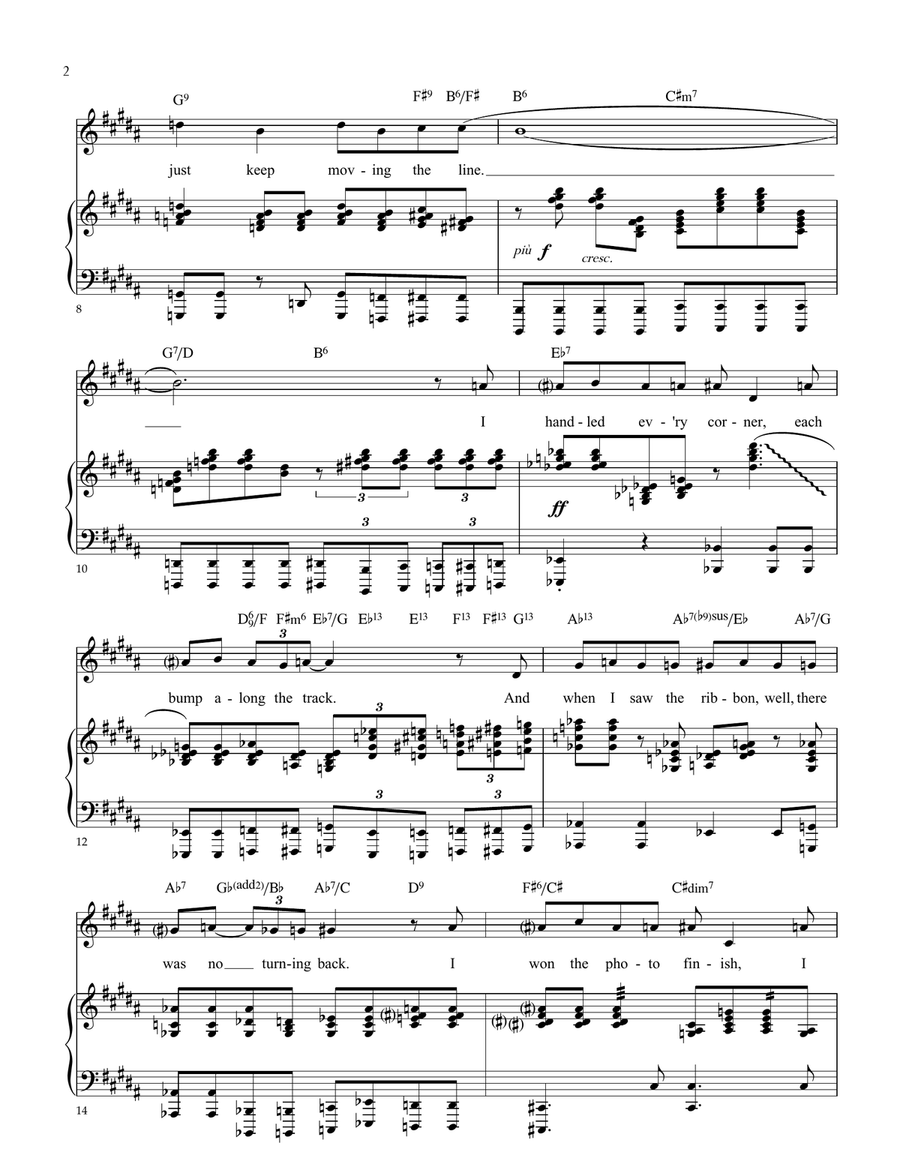 They Just Keep Moving The Line Piano, Vocal scores gallery preview page 2