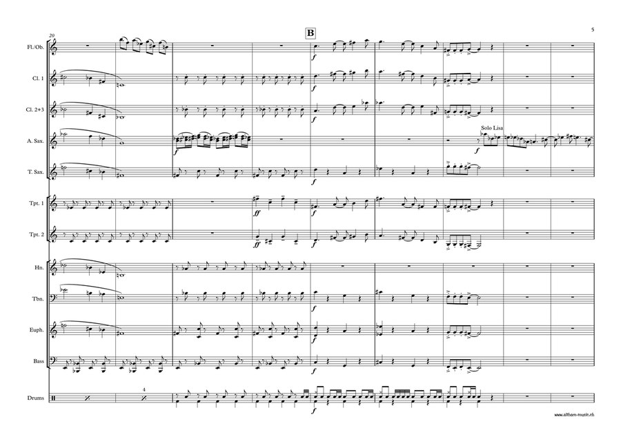 Theme From The Simpsons Theme From The Simpsons Concert Band scores gallery preview page 5