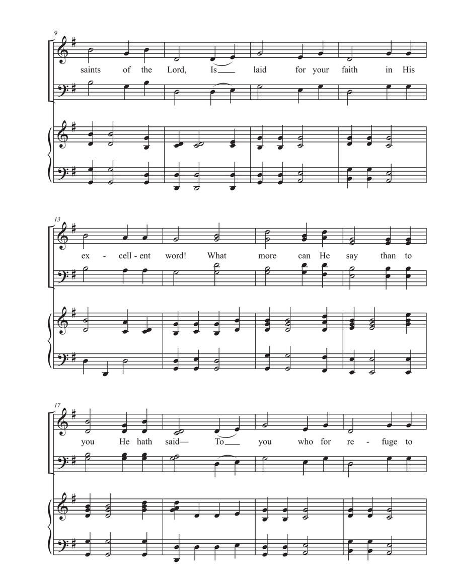 How Firm A Foundation 4-Part scores gallery preview page 2