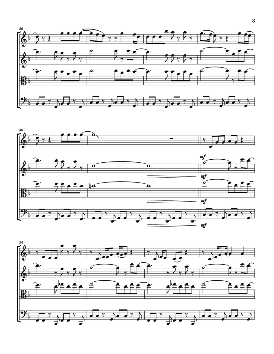 Don't Bring Me Down String Quartet scores gallery preview page 4
