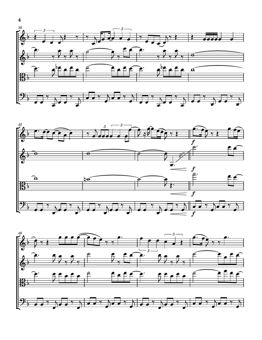 Don't Bring Me Down String Quartet scores gallery preview page 5