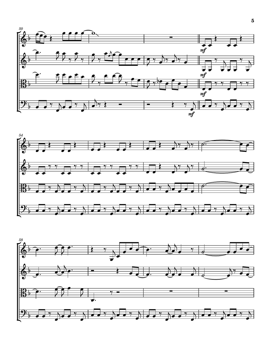 Don't Bring Me Down String Quartet scores gallery preview page 6