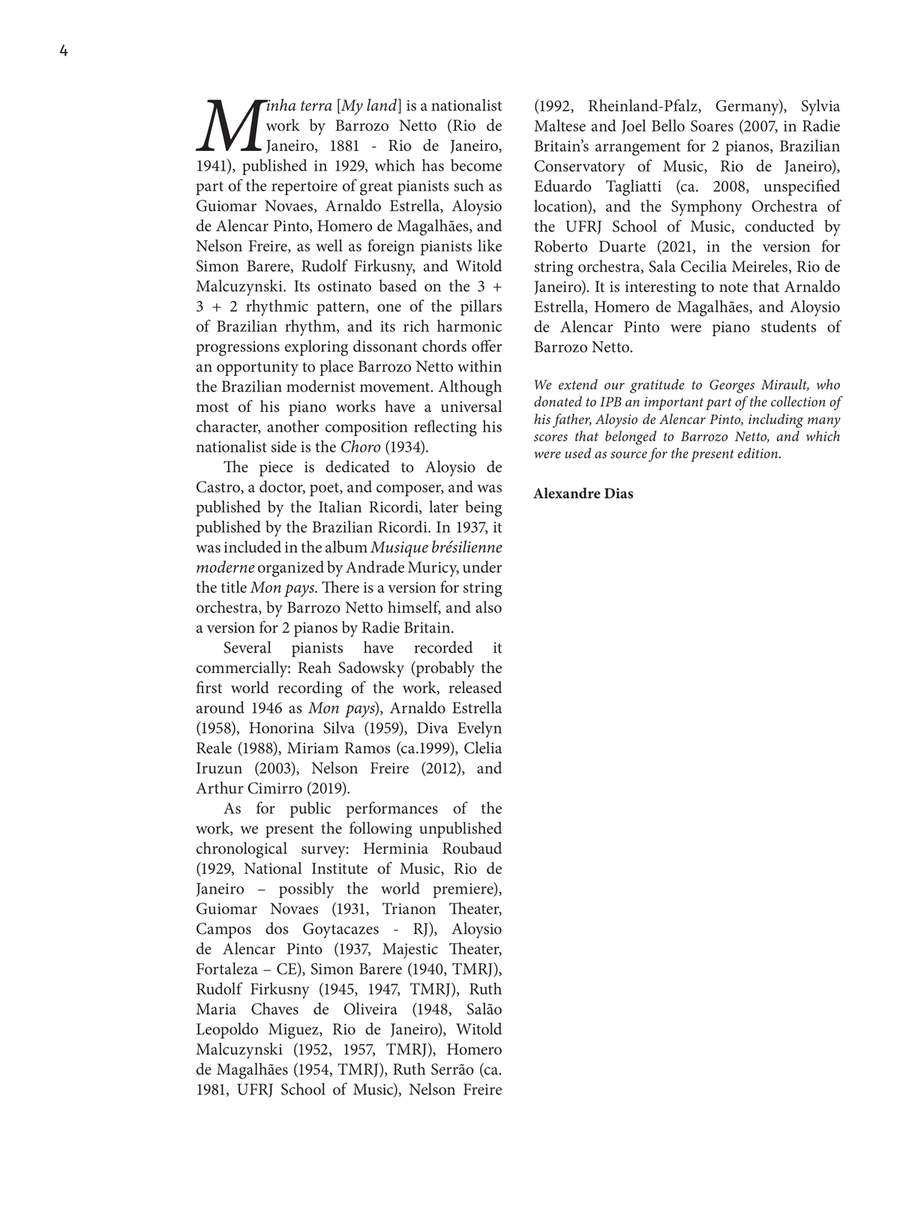 Minha terra [My land] Piano Solo scores gallery preview page 3