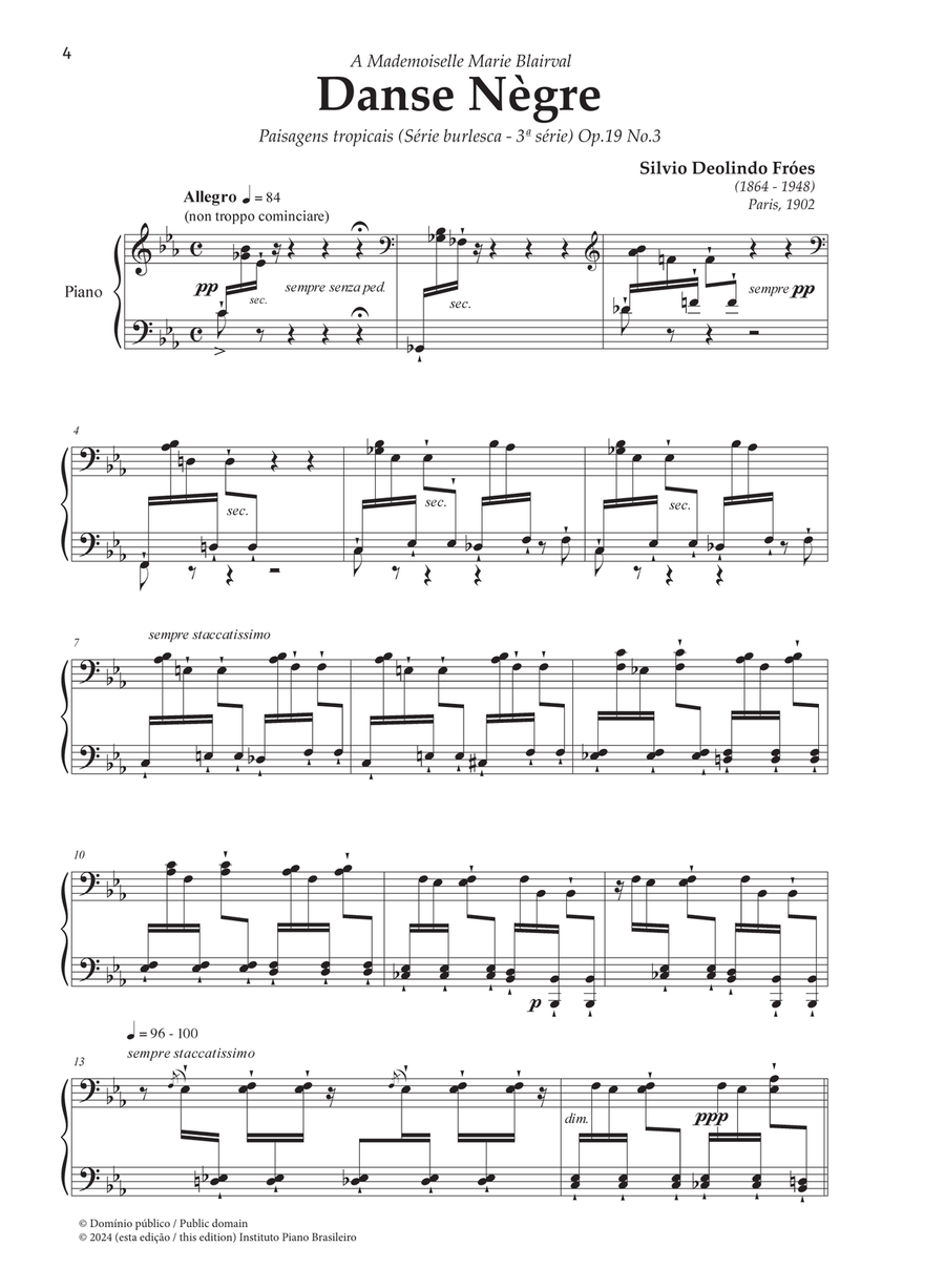 Danse nègre [Dança negra] Piano Solo scores gallery preview page 4