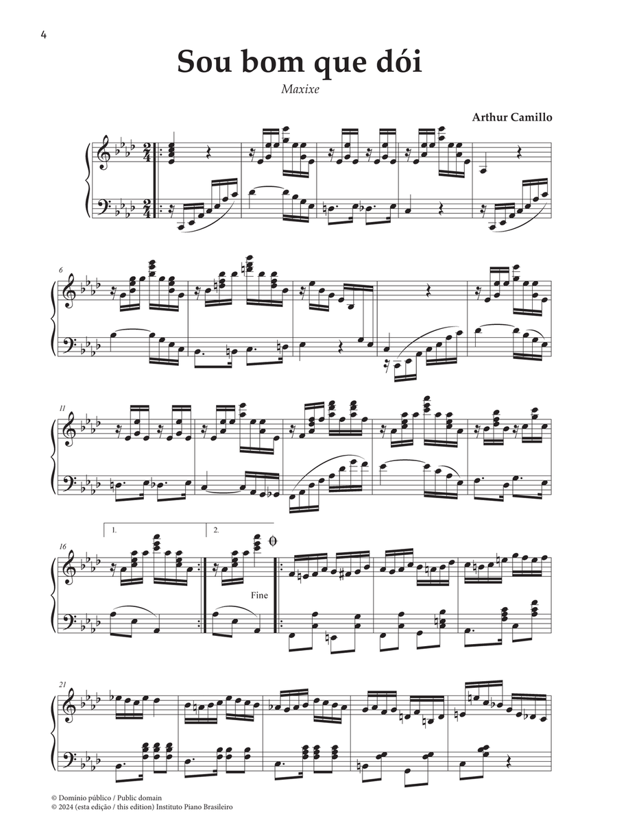 Sou bom que dói [I’m so good it hurts] Piano Solo scores gallery preview page 3