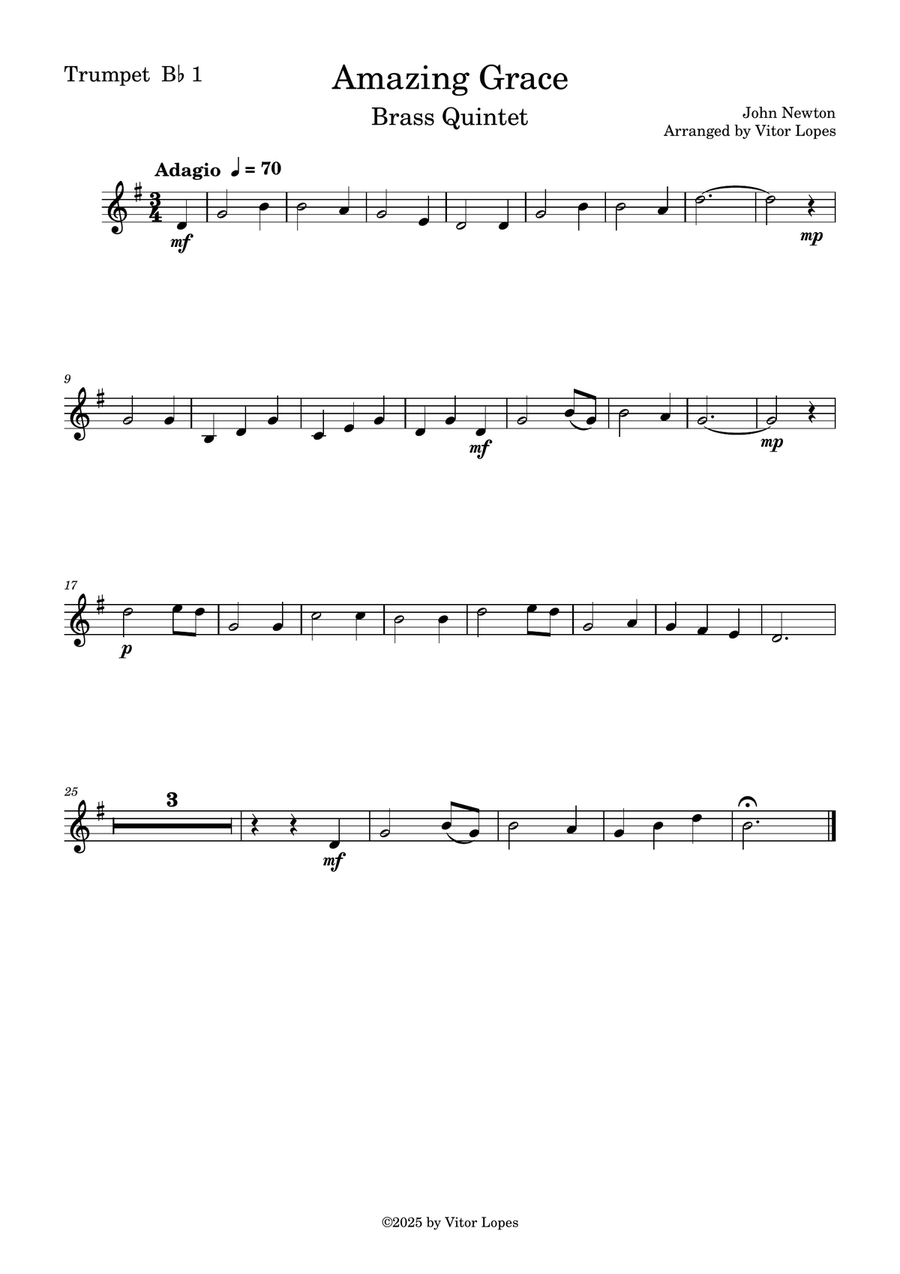 Amazing Grace Amazing Grace Brass Quintet scores gallery preview page 3
