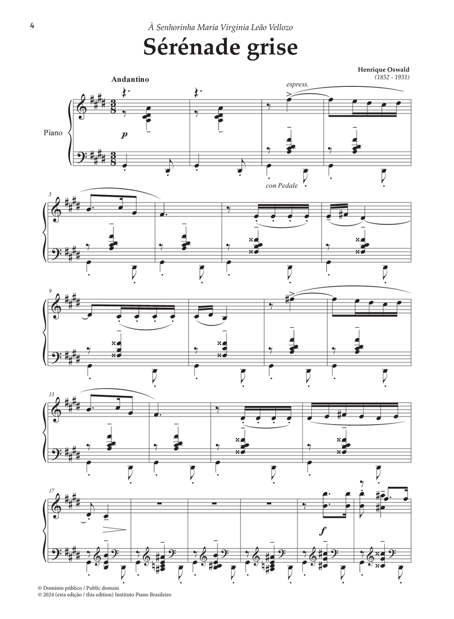 Sérénade grise [Grey serenade] Piano Solo scores gallery preview page 3