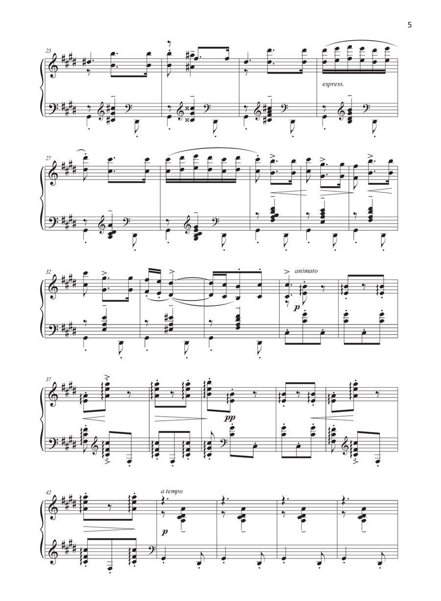Sérénade grise [Grey serenade] Piano Solo scores gallery preview page 4