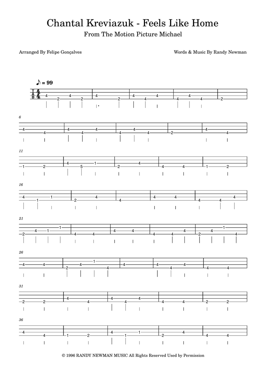 Feels Like Home Feels Like Home Acoustic Guitar scores gallery preview page 1