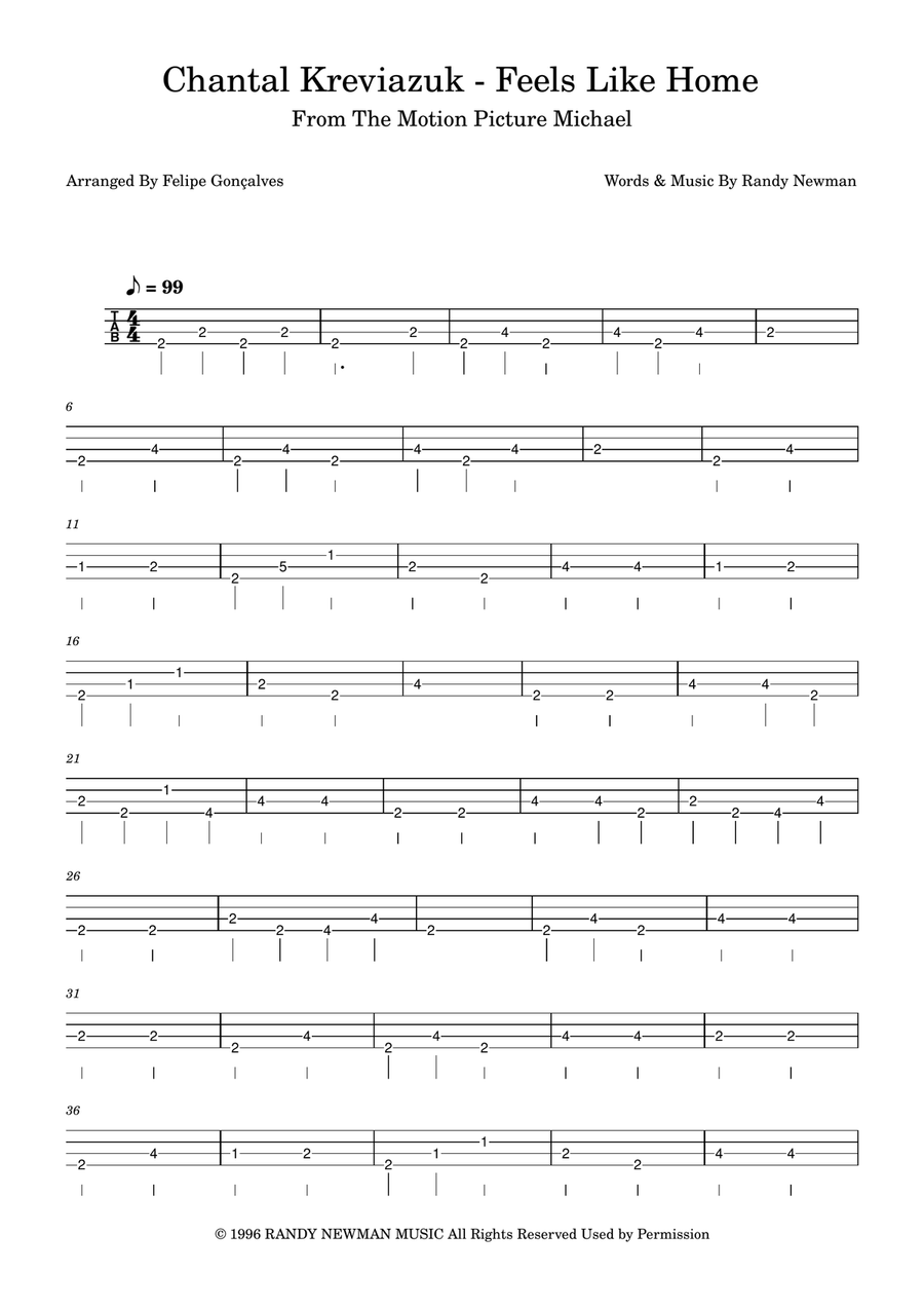 Feels Like Home Feels Like Home Acoustic Guitar scores gallery preview page 1