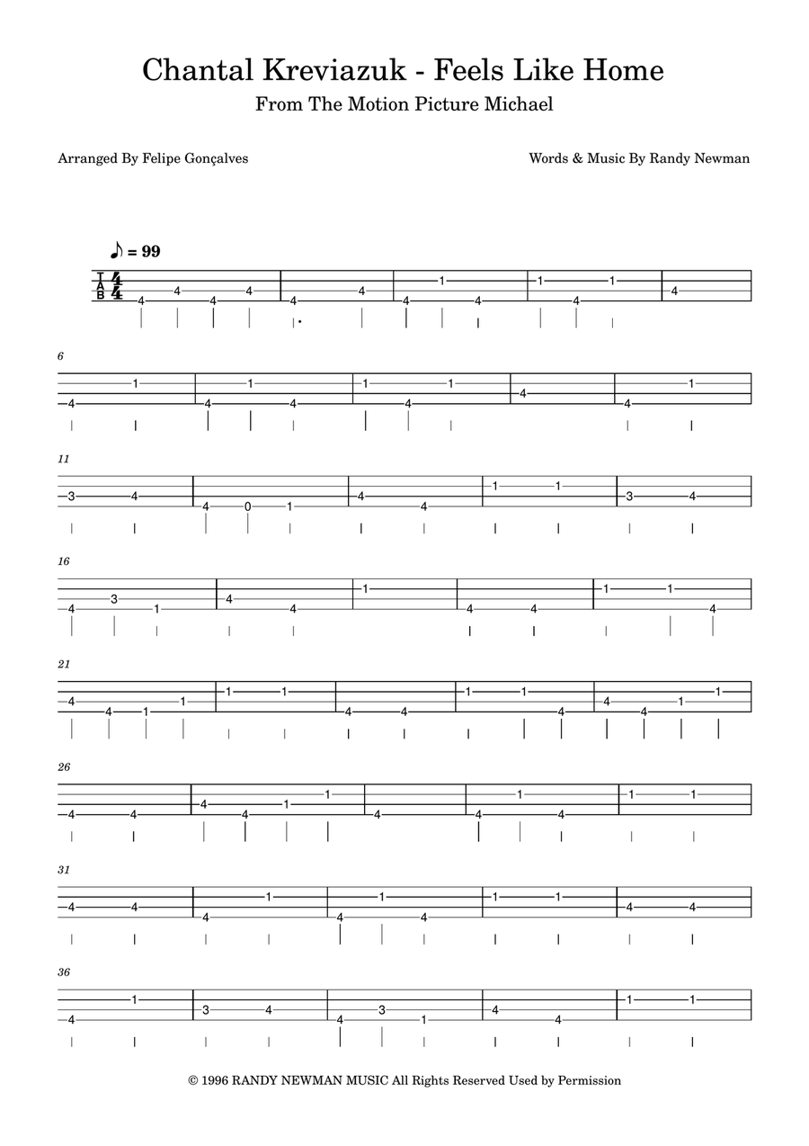 Feels Like Home Feels Like Home Acoustic Guitar scores gallery preview page 1