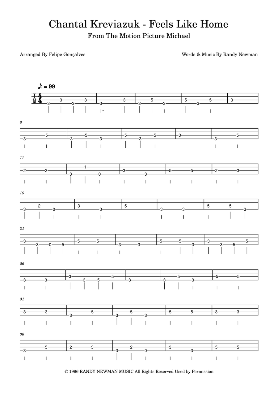Feels Like Home Feels Like Home Acoustic Guitar scores gallery preview page 1