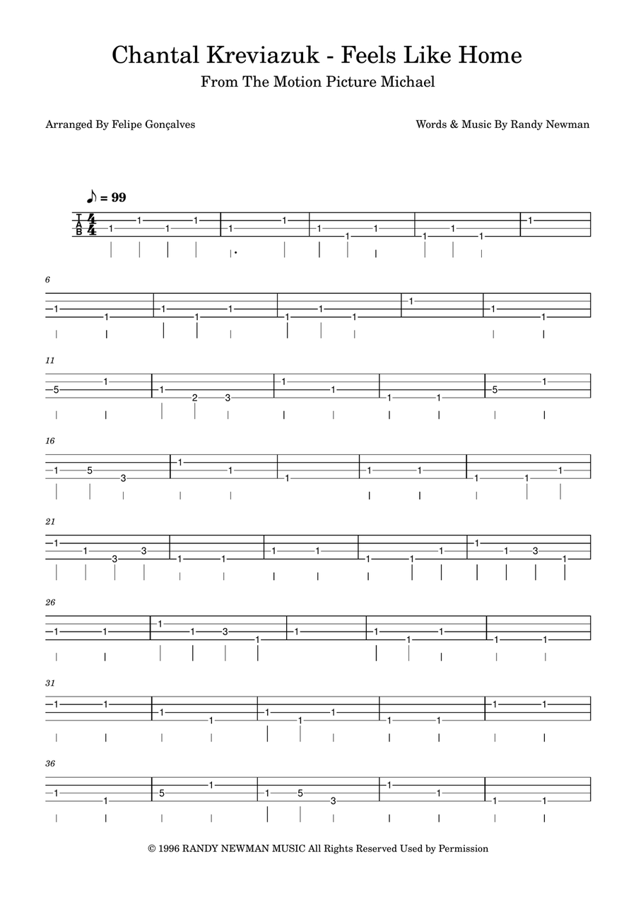 Feels Like Home Feels Like Home Acoustic Guitar scores gallery preview page 1