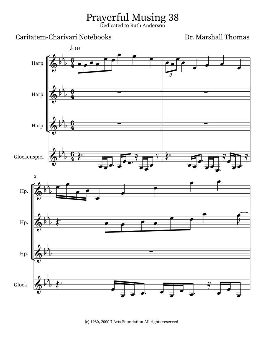 Prayerful Musing 38 Prayerful Musing 38 Small Ensemble scores gallery preview page 1