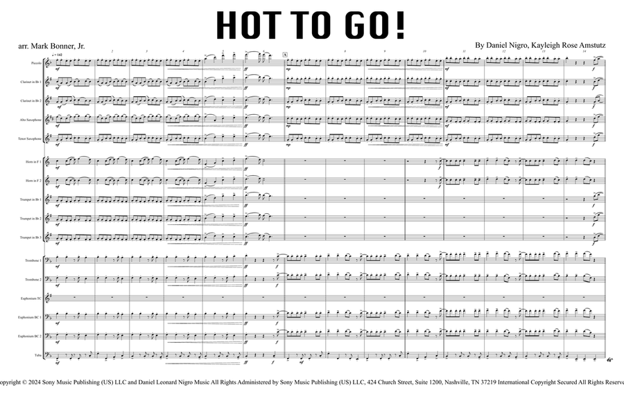 Hot To Go! Marching Band scores gallery preview page 1