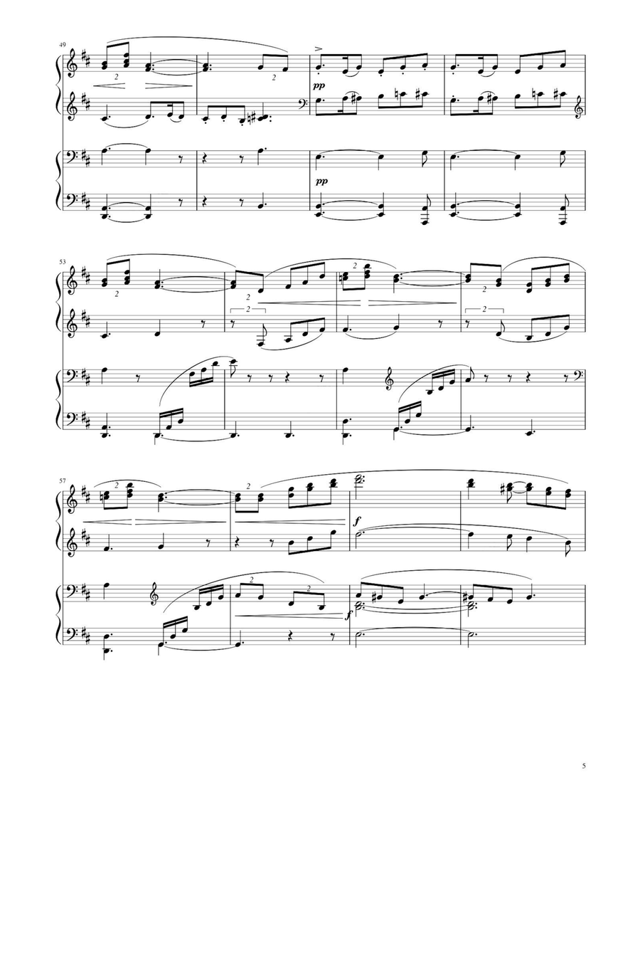 En Bateau Petite Suite - Claude Debussy 1 Piano, 4-Hands scores gallery preview page 5