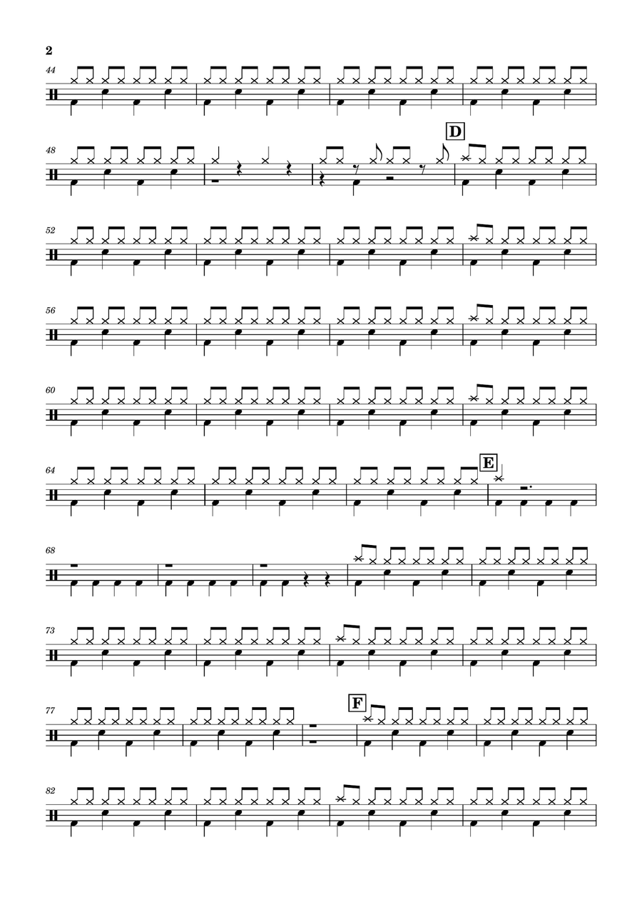 Marry The Night Marry The Night Drum Set scores gallery preview page 2