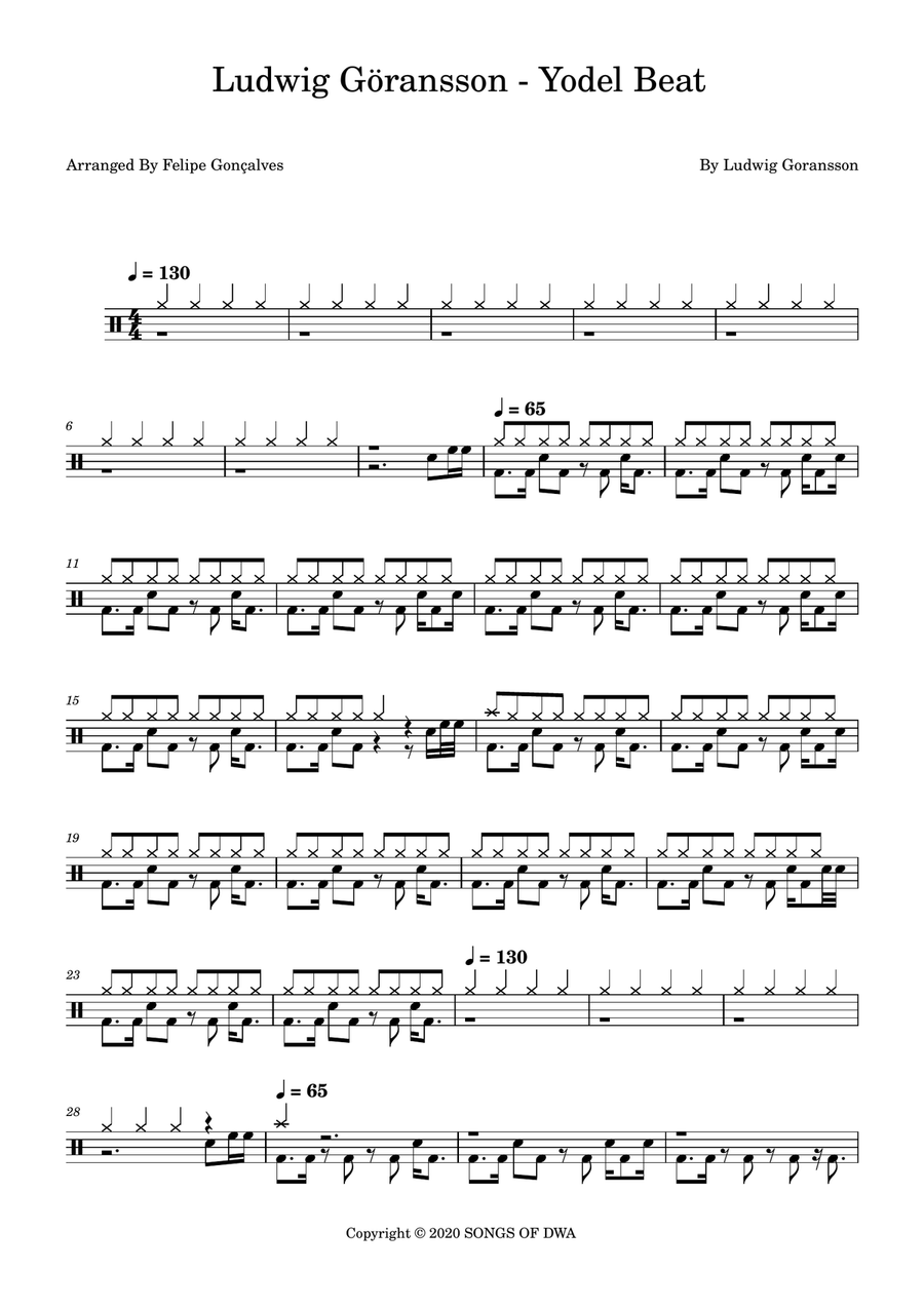 Yodel Beat Yodel Beat Drum Set scores gallery preview page 1