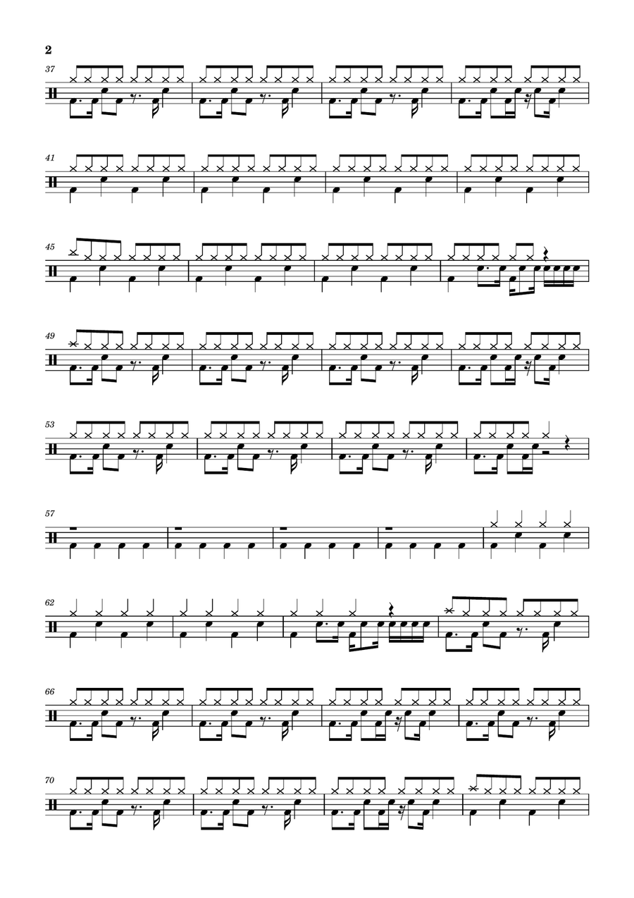 So Happy I Could Die So Happy I Could Die Drum Set scores gallery preview page 2