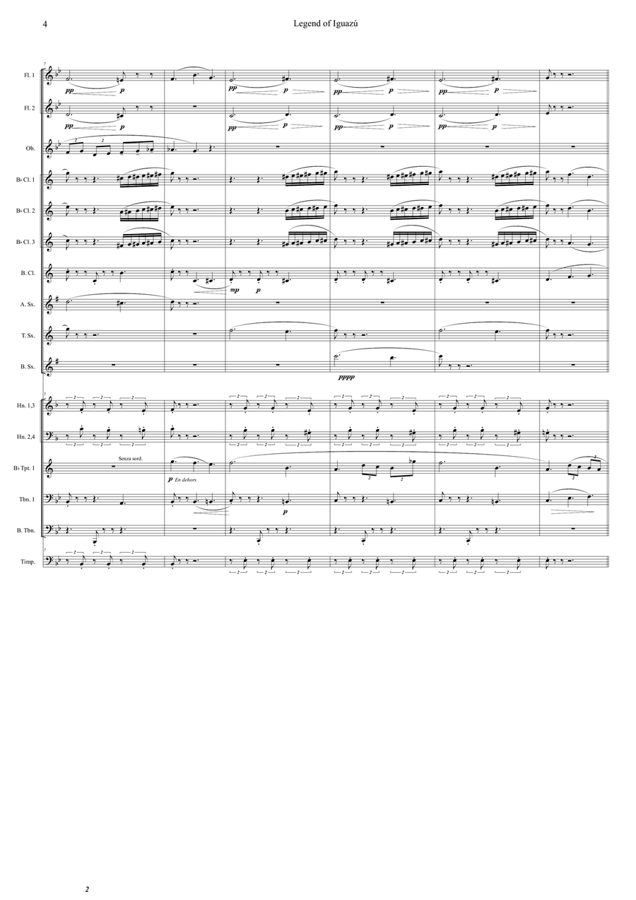 Legend of Iguazú Concert Band scores gallery preview page 4
