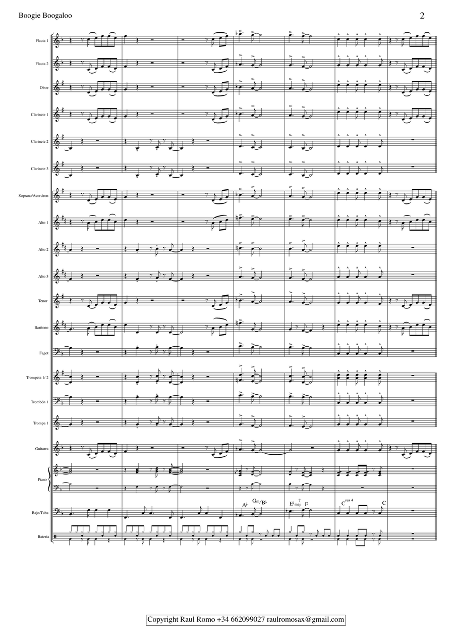 Boogie Boogaloo - STUDENT BAND Concert Band scores gallery preview page 2