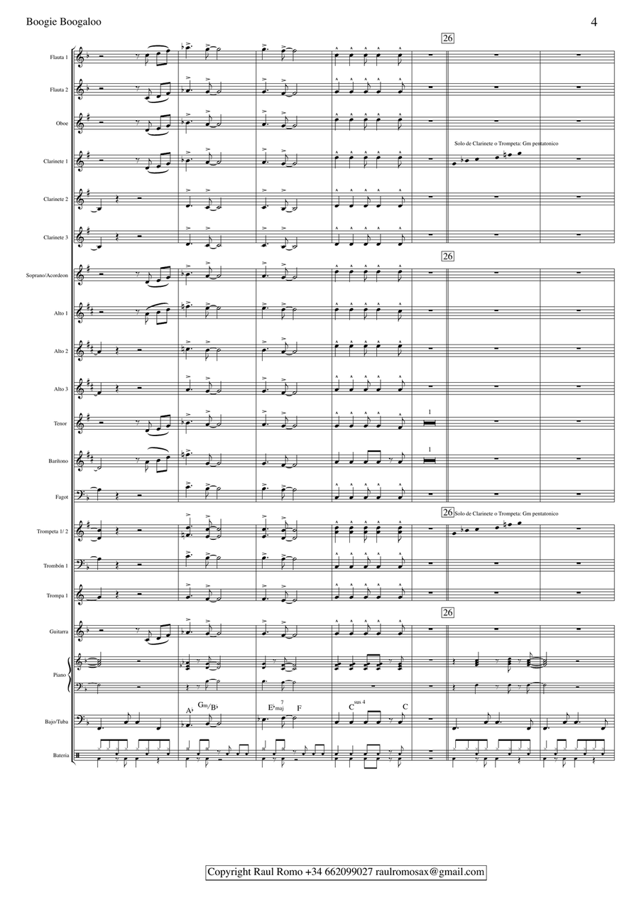 Boogie Boogaloo - STUDENT BAND Concert Band scores gallery preview page 4