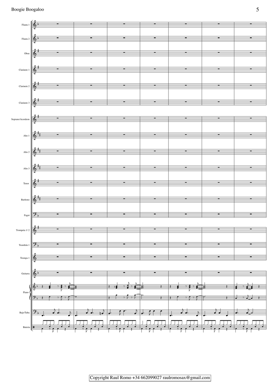 Boogie Boogaloo - STUDENT BAND Concert Band scores gallery preview page 5