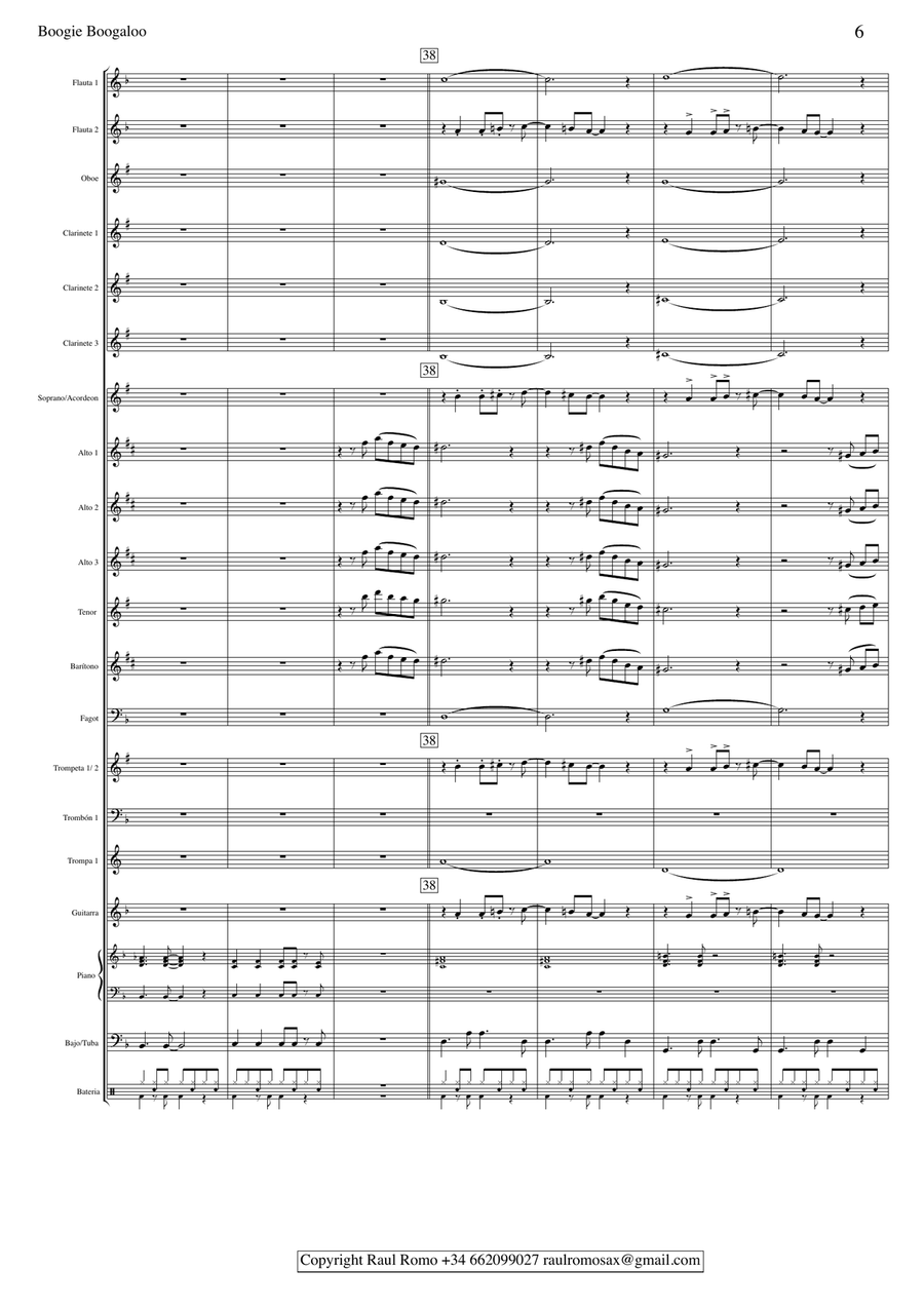 Boogie Boogaloo - STUDENT BAND Concert Band scores gallery preview page 6
