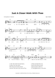 Just A Closer Walk With Thee (Key of D Major)