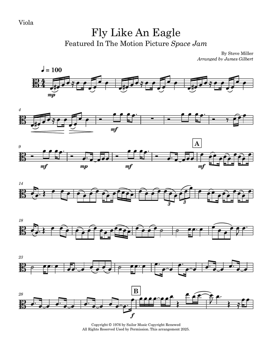 Fly Like An Eagle Fly Like An Eagle String Quartet scores gallery preview page 1