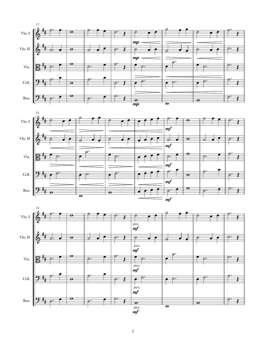 Whiskers in the Garden String Orchestra scores gallery preview page 2