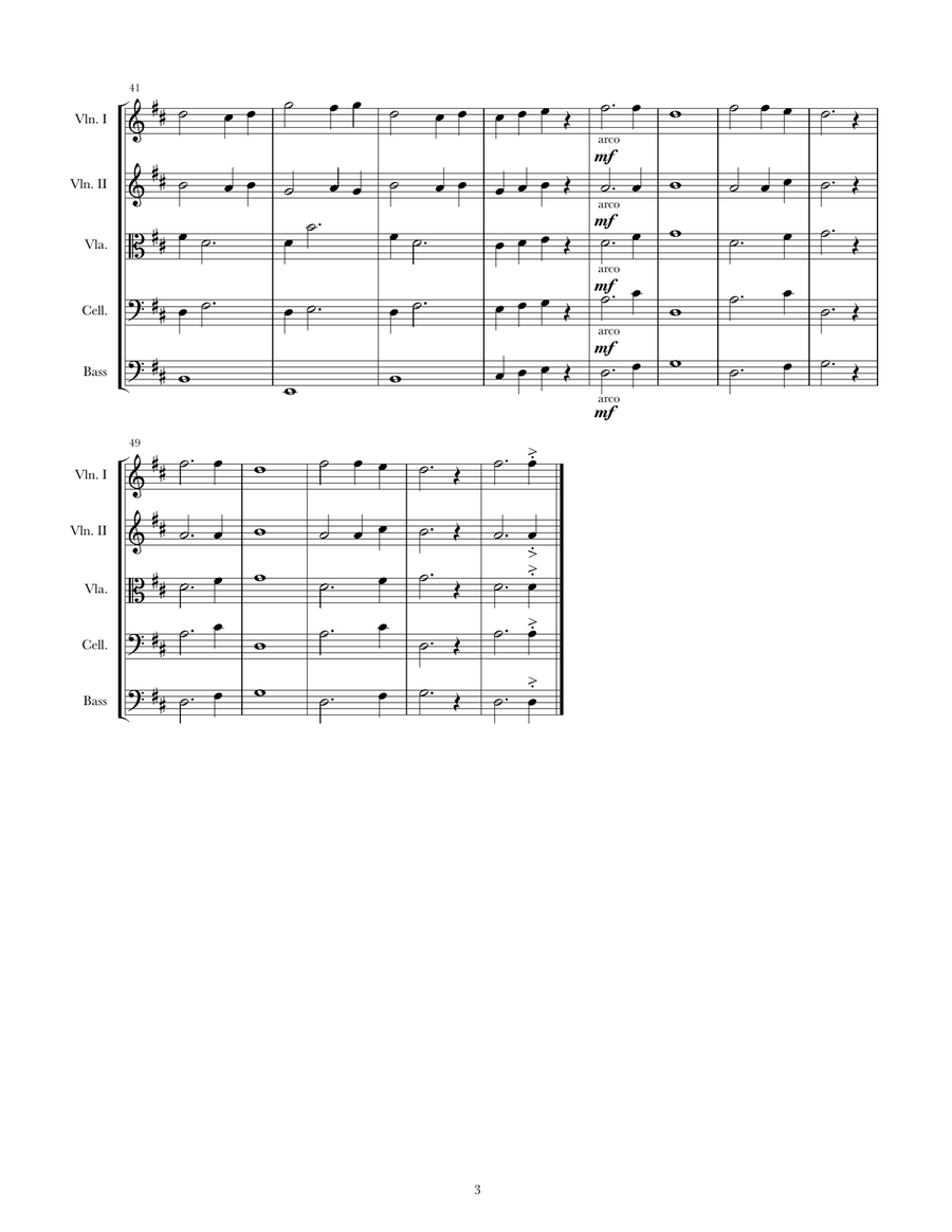 Whiskers in the Garden String Orchestra scores gallery preview page 3
