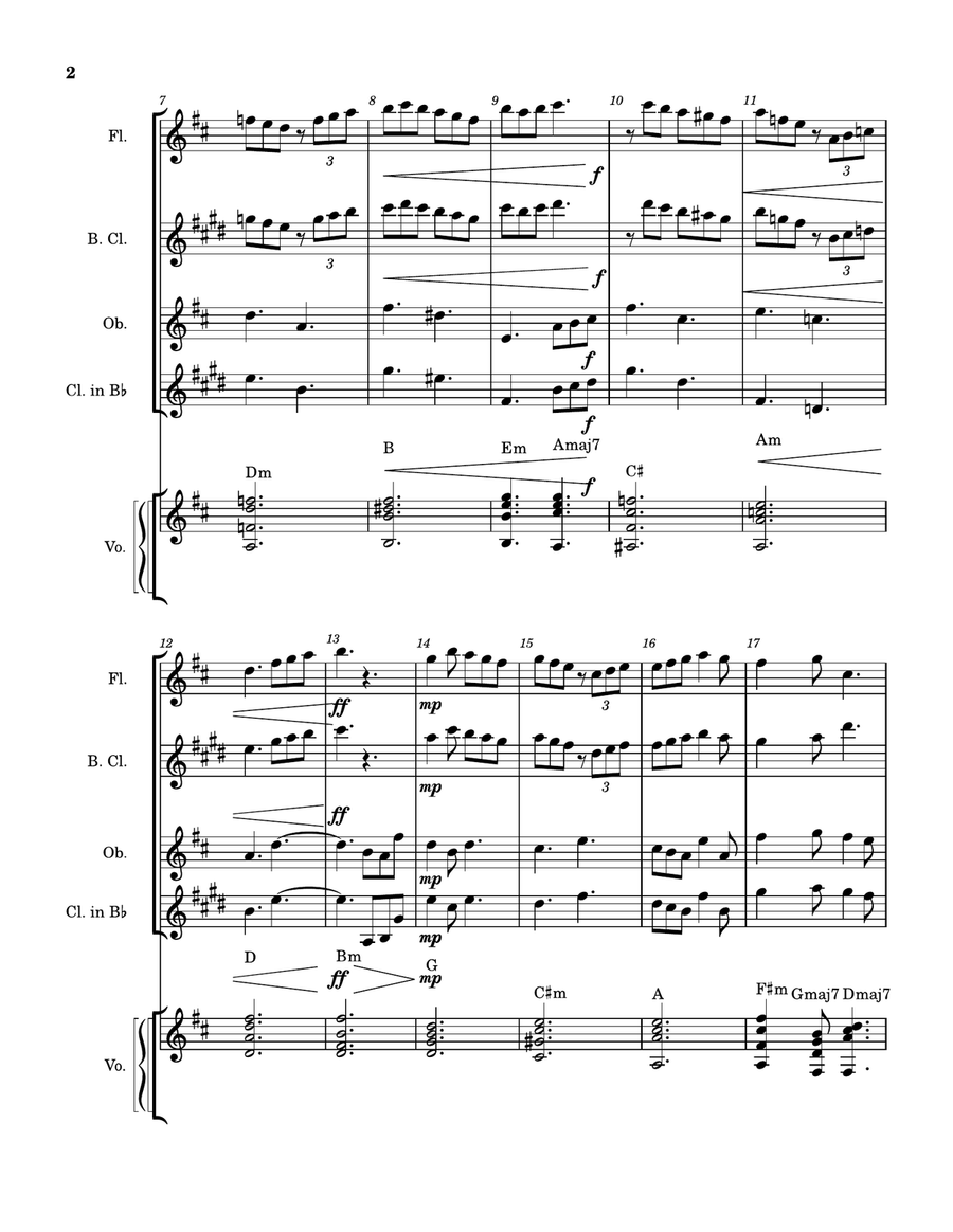 Hymn to a Changing Heaven Woodwind Quartet scores gallery preview page 2