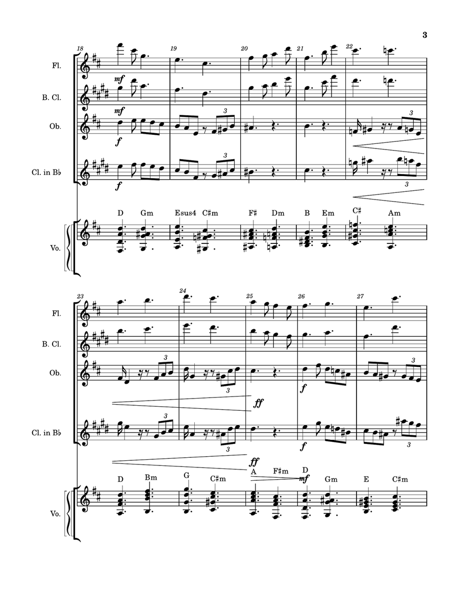 Hymn to a Changing Heaven Woodwind Quartet scores gallery preview page 3
