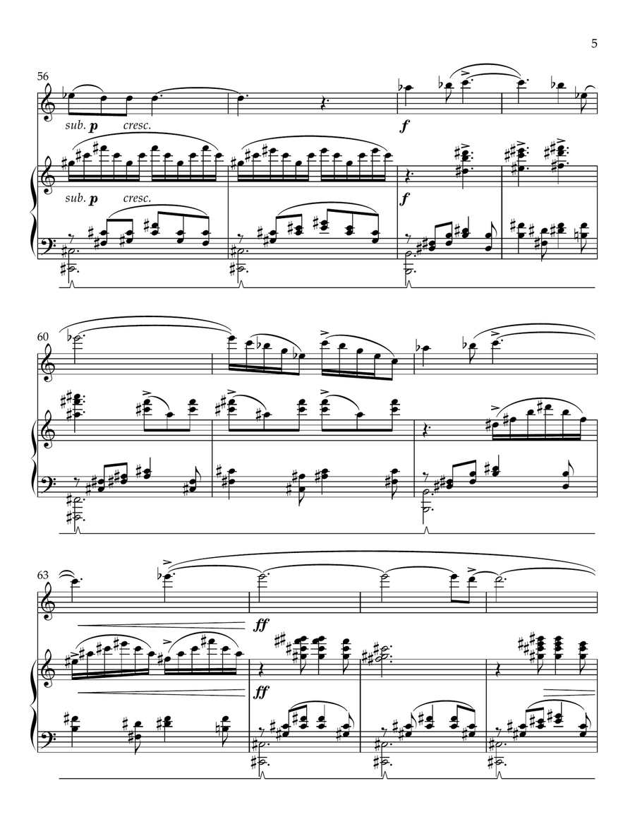 Serenade for Alto Sax Alto Saxophone scores gallery preview page 5
