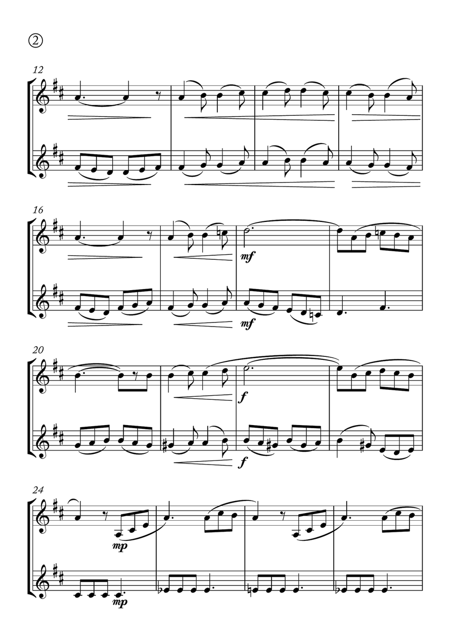 Barcarolle Barcarolle String Duet scores gallery preview page 2