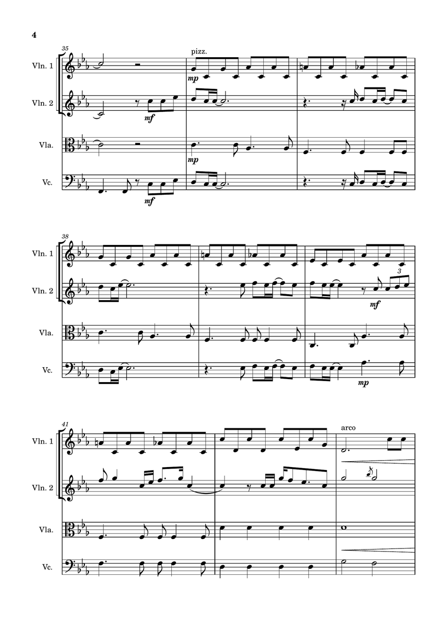 Skyfall String Quartet scores gallery preview page 4