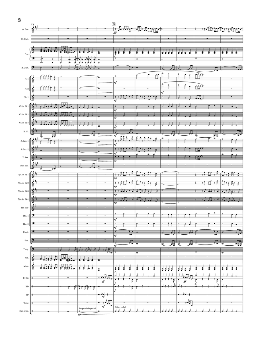 November Rain November Rain Concert Band scores gallery preview page 2