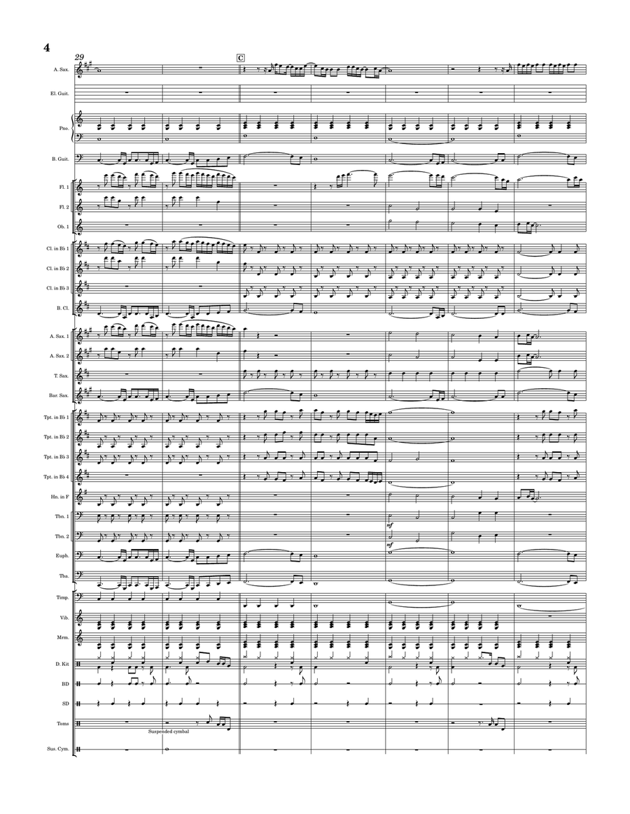 November Rain November Rain Concert Band scores gallery preview page 4