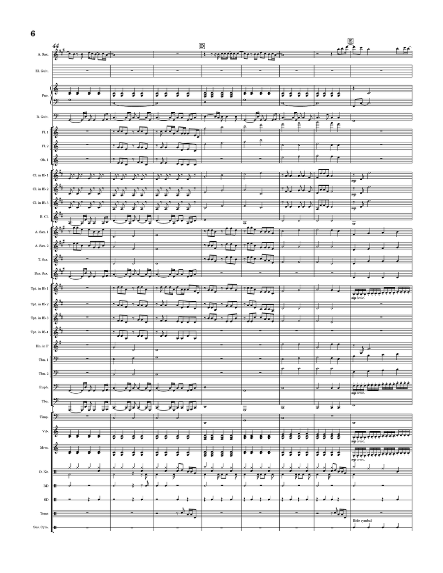 November Rain November Rain Concert Band scores gallery preview page 6