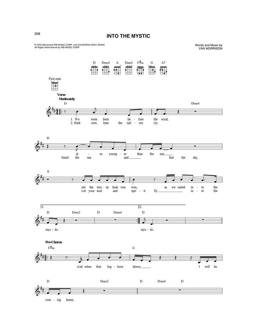 Into The Mystic Into The Mystic Mandolin scores gallery preview page 1