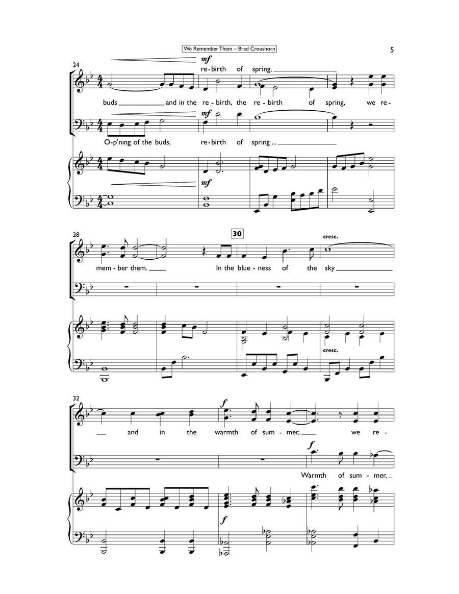 We Remember Them (A Litany of Remembrance) 3-Part scores gallery preview page 5